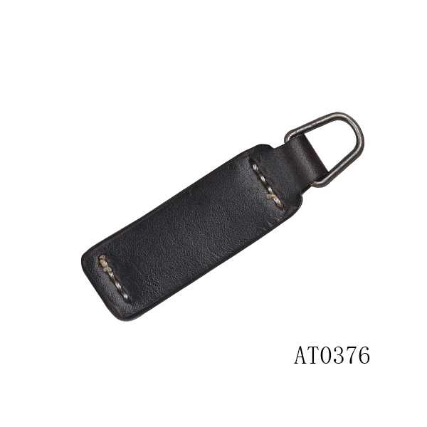 leather zip pull tab