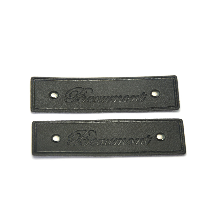 Customized Sizes Pu Leather label badge