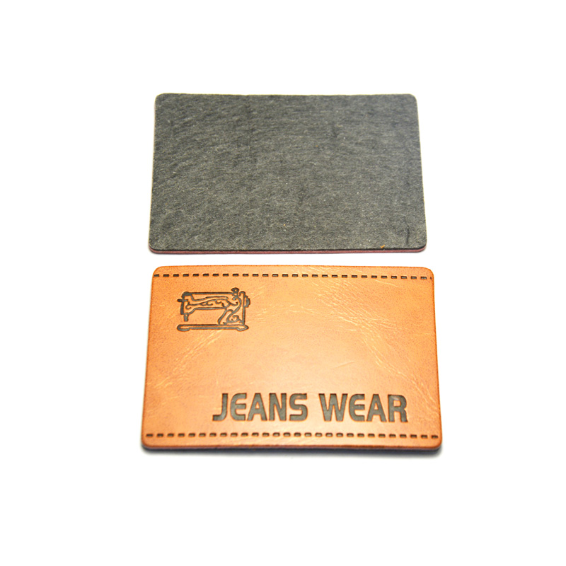 durable garment leather patch debossed