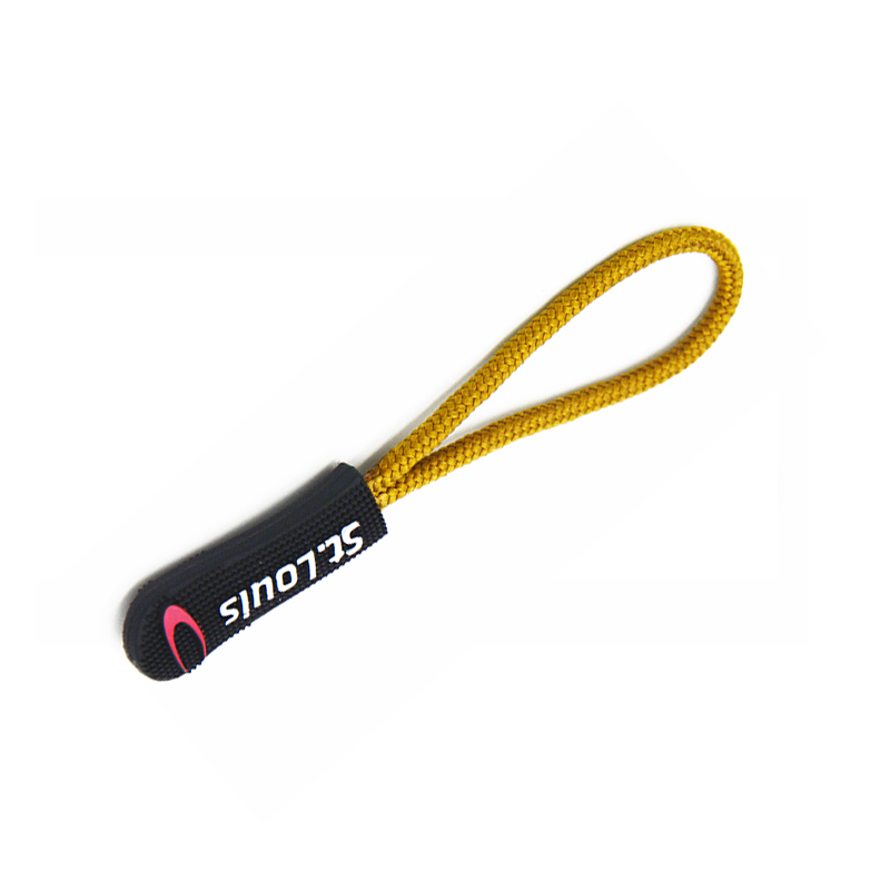 bags rubber zip pull with printed  logo