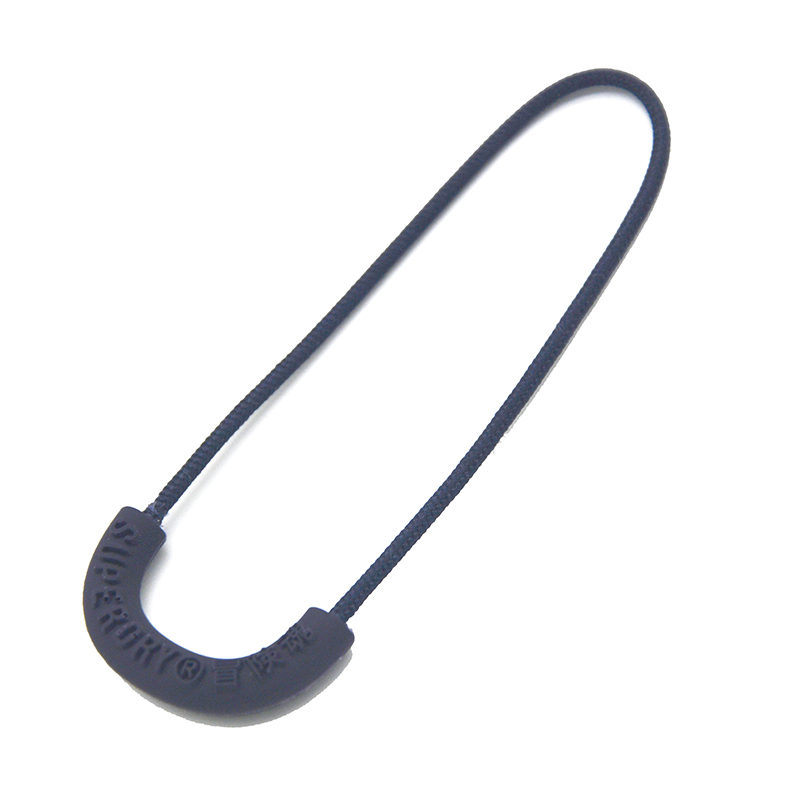 U shape apparel  silicone cord zip pull