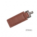 leather zip puller tab